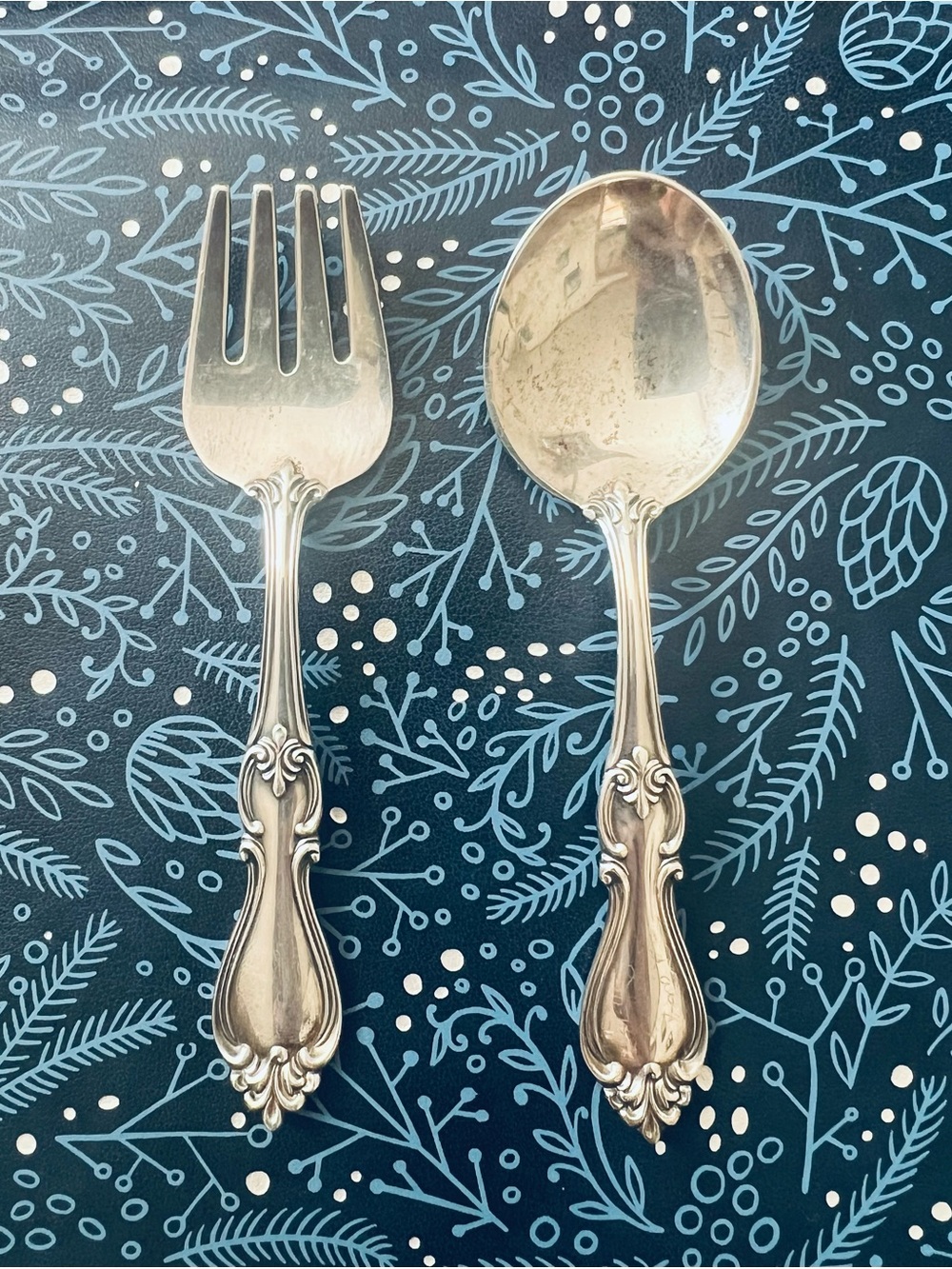 Towle Sterling 1970 Baby Fork and Spoon Silverware Queen Elizabeth I